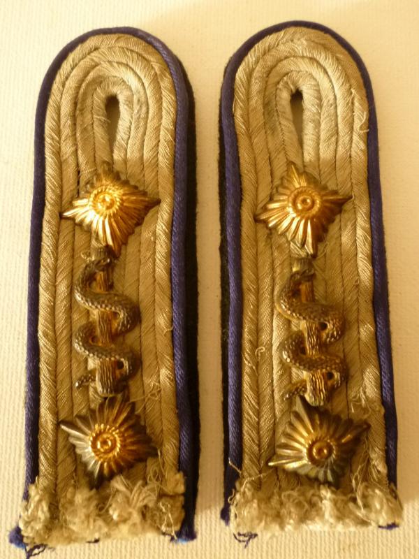 PAIR OF SS MEDICAL HAUPTSTURMFUHRER BOARDS.