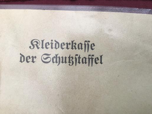 SS KLEIDERKASSE CIRCULAR LETTER.
