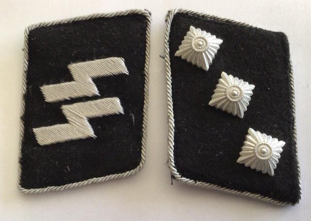 PAIR SS OFFICER COLLAR PATCHES.