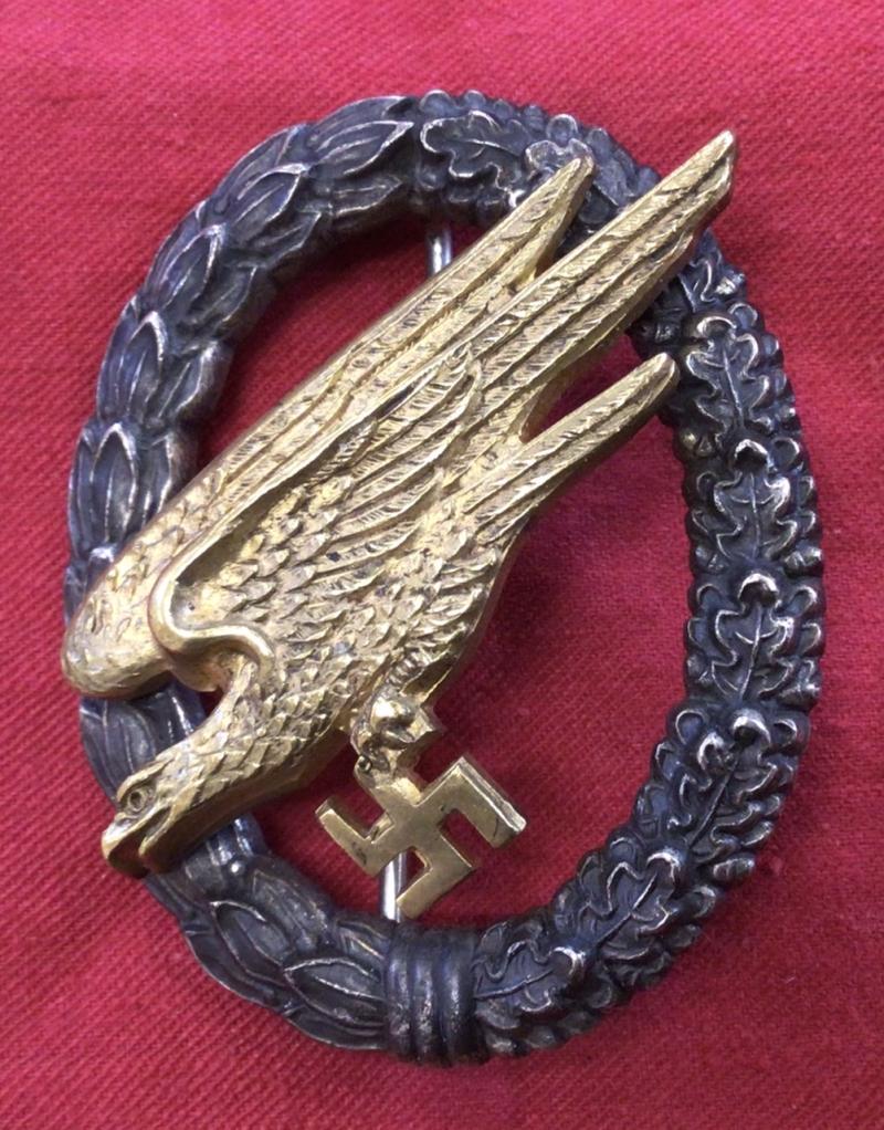 TOMBAK FALLSCHIRMJAEGER BADGE, CE JUNCKER.