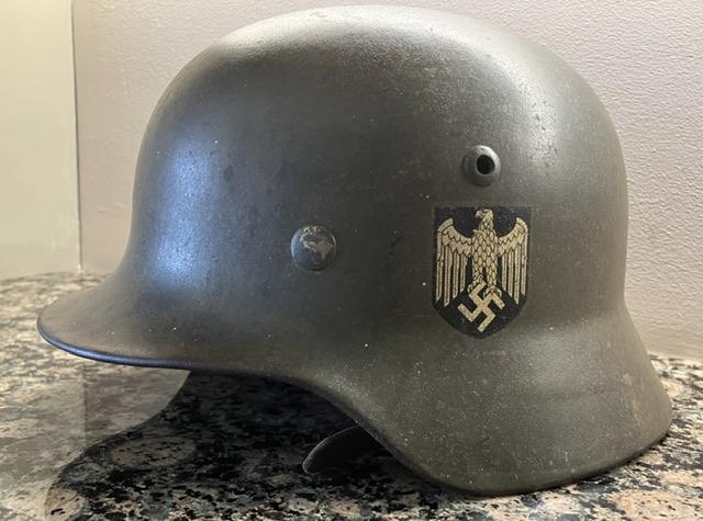 WEHRMACHT D/D M35 HELMET..