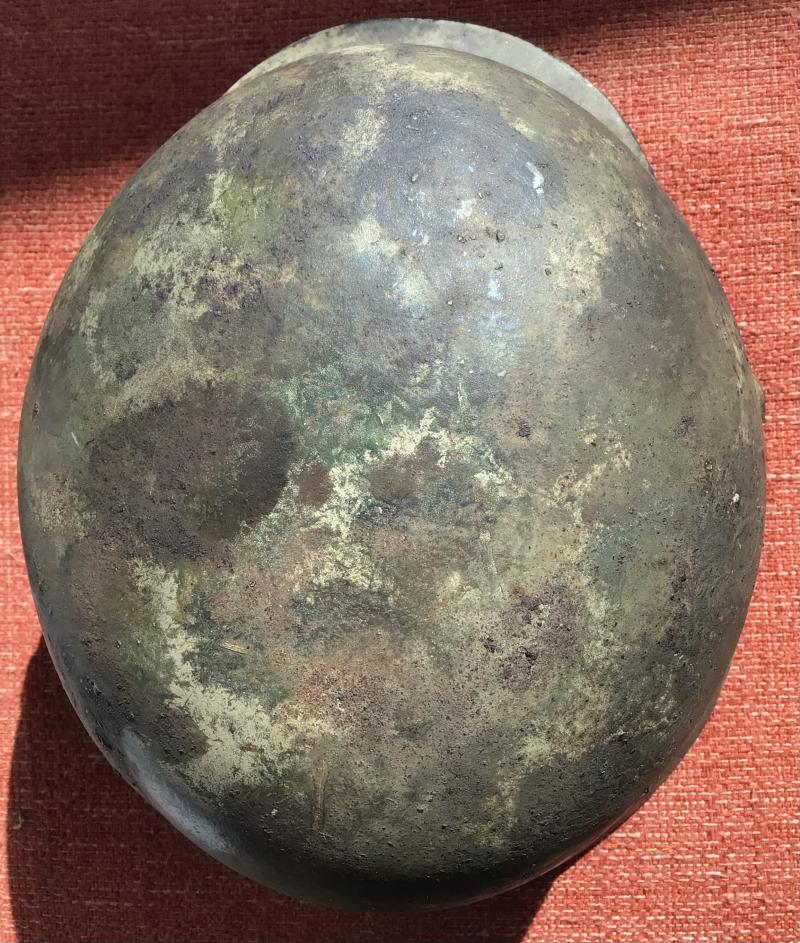 RARE EARLY D/D CAMOUFLAGE HELMET.