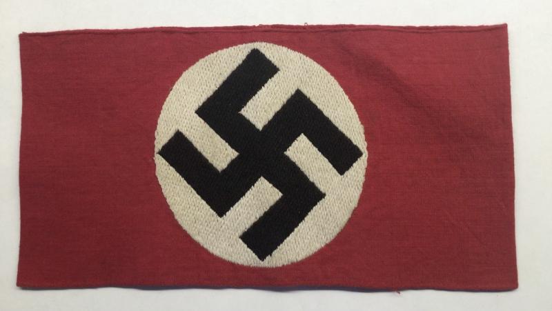 SCARCE WOVEN COTTON BROWNSHIRT BRASSARD.