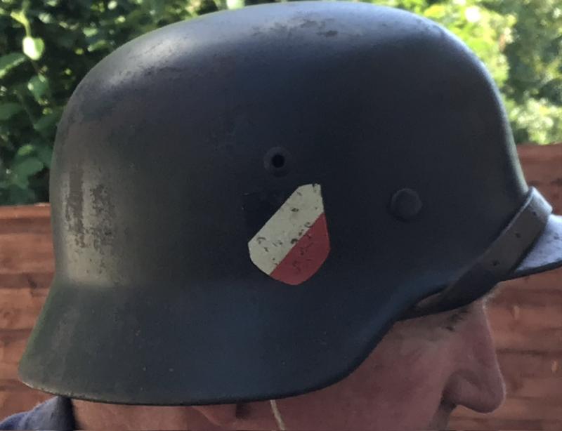 ARMY M35 DOUBLE DECAL HELMET.