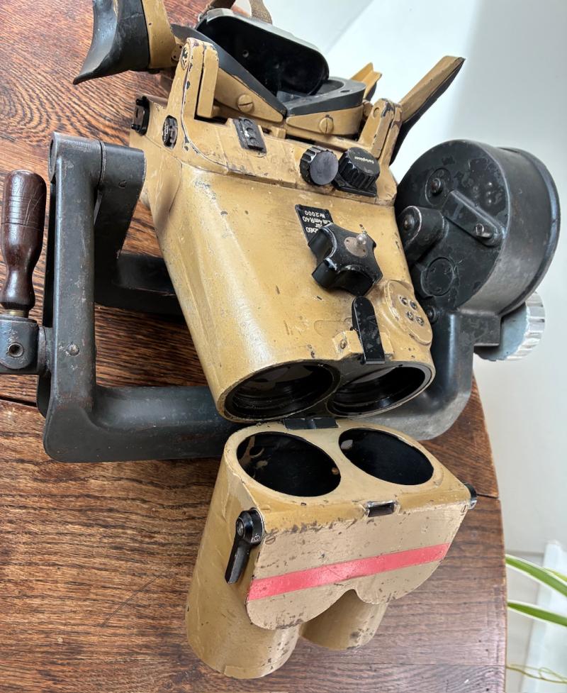 HEAVY ZEIS 12x40 RANGE FINDER WITH MOUNT.